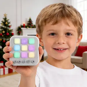 Tic-Tac-Toe: Nine-grid Puzzle & Strategy Game with  Lights fidget toys board games needohs Tic tac toe game Brain puzzle toy for kids Memory training game Smart sensory fidget toy Electronic brain game Portable pocket puzzle game LED bolt game