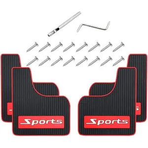 4 count  Mud Flaps Universal Rubber Mudguard Soft No  Front and Rear Fender Splash Guards Mud Flaps for