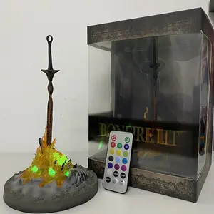 Dark Souls Figure Bonfire LIT Light-up Statue LED ILLUMINATION Collectible 1/6 Scale Action Figure