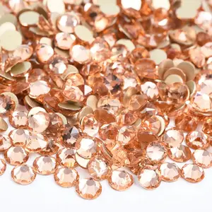 Champagne Glass Rhinestones -- sizes ss3-ss20 Bling Package Ideal for Embellishments, Fashion, Decoration. DIY Beading Accessories for Nails, Cups, Phone Cases, Office Supplies, Clothing, Shoes, and Accessories.