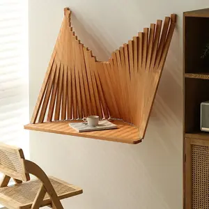 Art Design Rubber Wood Fold-out Wall Desktop