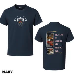 Objects in Mirror Are Second Due Firefighter T-Shirt – Bold 2-Sided Firefighting Design, Unisex Menswear & Womenswear Tops Collection, Gift Shirt