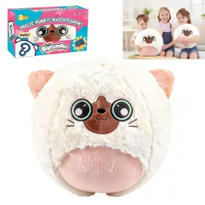 Inflatable Plush Doll Blue Kapiba Magic Ball Bouncy Plushie 50cm Cute Stuffed Animal for Kids & Pets Cartoon-shaped Plush Toy Gift Box