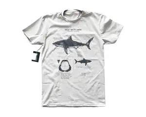 Great White Shark Anatomy T-shirt, Shark Shirt, Great White Shark Biology Shirt, Shark Gift, Great White Shark Drawing, Marine Biology Shirt
