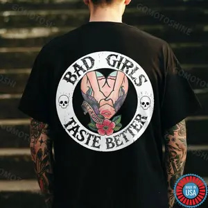 BAD GIRLS TASTE BETTER Get A Grip Sexy Lady Print Men's T-Shirt