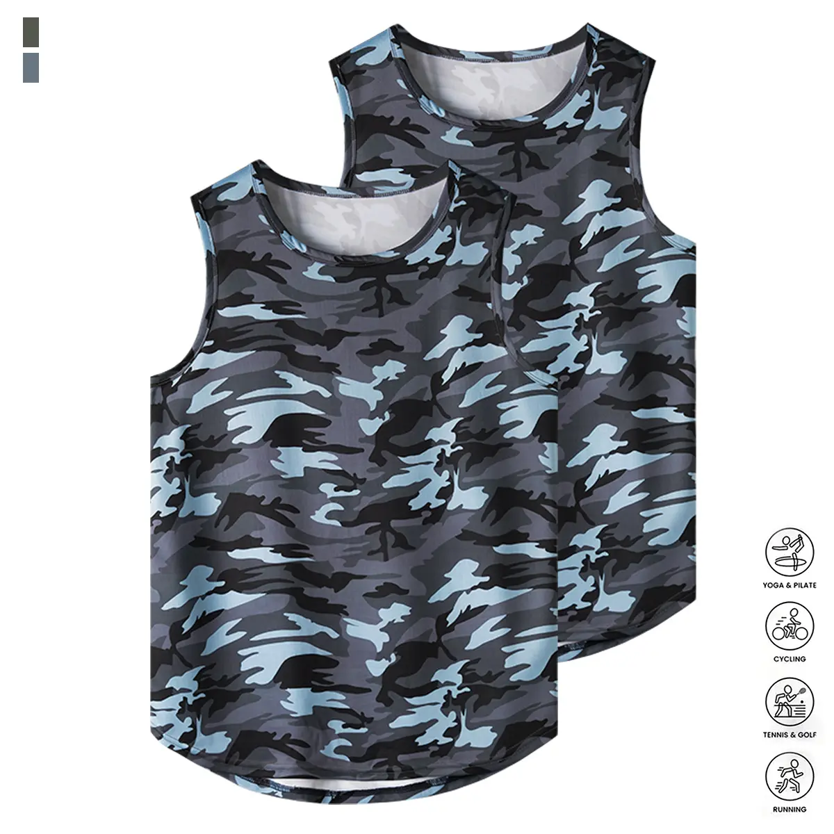 Camouflage Gray Blue + Gray Blue