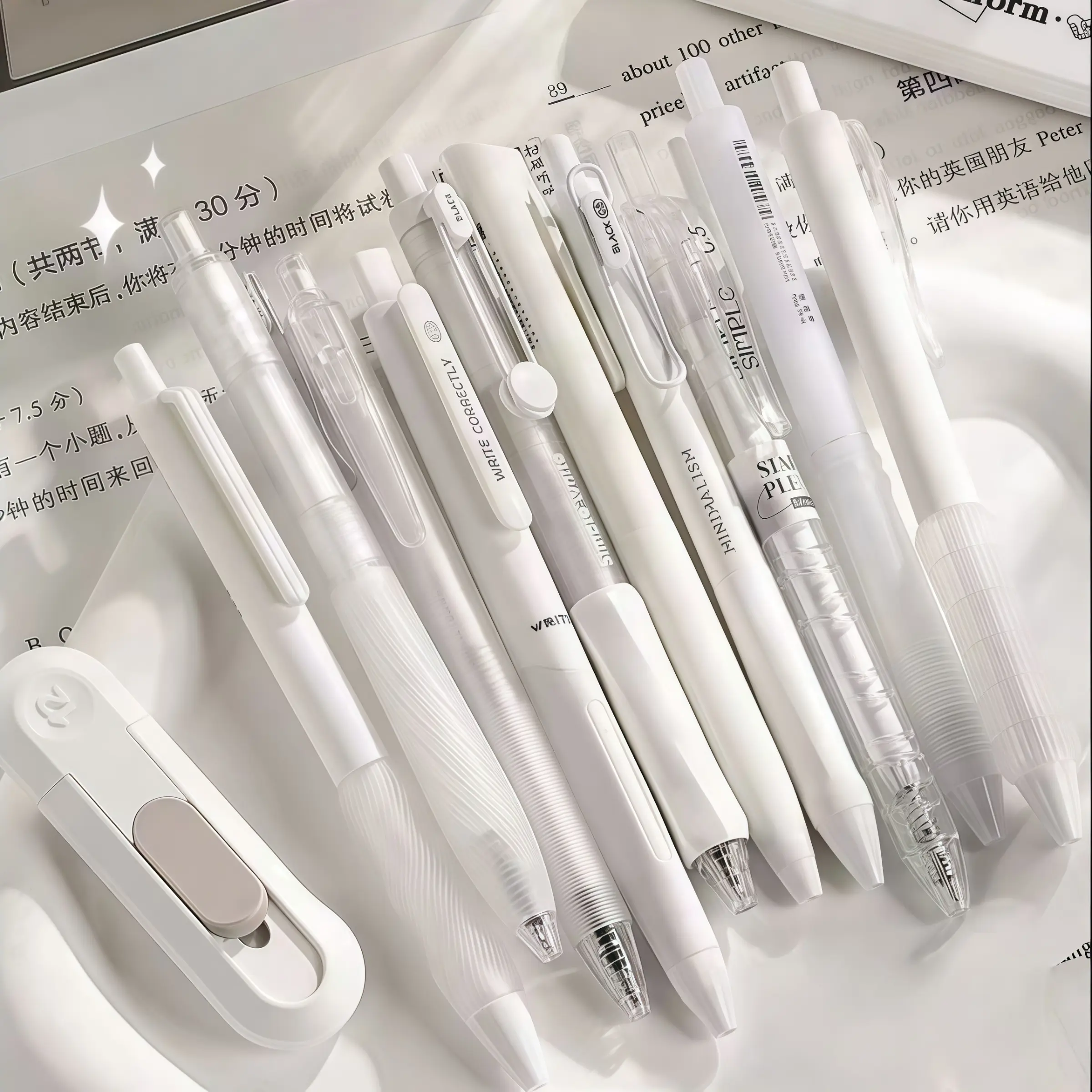 10PCS,gel link pens,Fine Point 0.5 mm,High-End Series Pens for Journaling Note Taking, Cute Office School Supplies Gifts for Women Men, Aesthetic Pens, Writing Pens