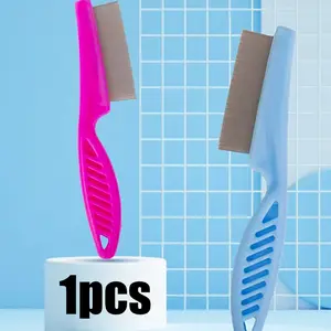 Pet Flea Comb for Cats and Dogs, Universal Grooming Brush and Massager, Removes Loose Hair and Dirt, Soft Handle, Suitable for Dogs and Cats