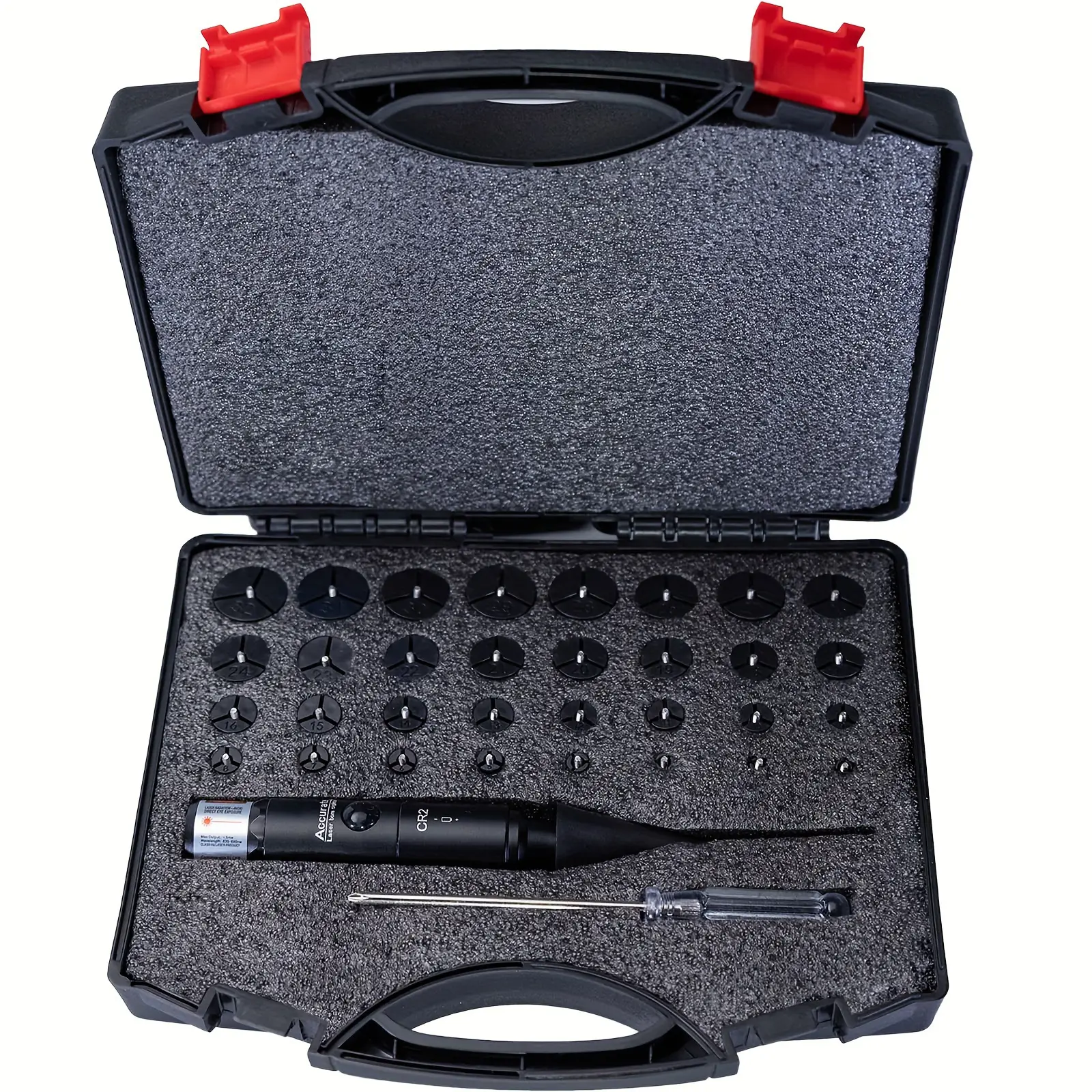 Professional Aperture Aiming Kit Suitable for 0.17 to 12GA with 32 adapters. Multi-Gauge Aperture Aiming Kit