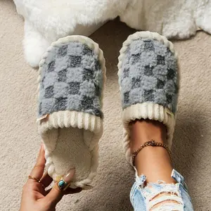 Women's Non-Slip Linen Indoor Slippers, Couples' Home Household Footwear