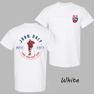 John Daly Grip It Rip It Golf Shirt For Men For Women, Classic Golf Quote Graphic Apparel, Unisex Cotton Shirt, Everyday Golf Wear