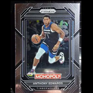 Panini Prizm Monopoly Anthony Edwards Timberwolves Basketball Card Collectible Sports Trading Card