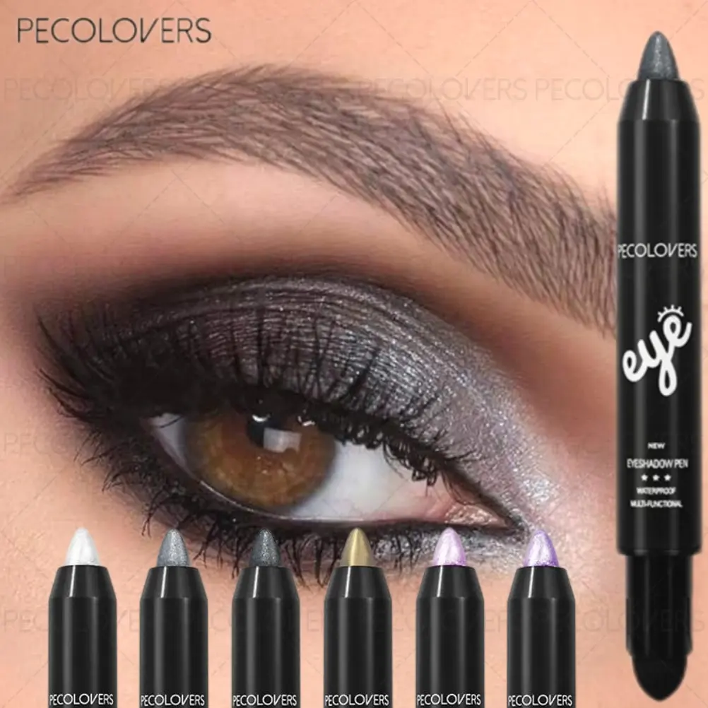 6pcs/set Pearlescent Eyeshadow Pencil, Shimmer Eye Shadow Pen Highlight Long Lasting Eyes Makeup Tools Glitter Shimmer Eyeshadow Glitter Beauty