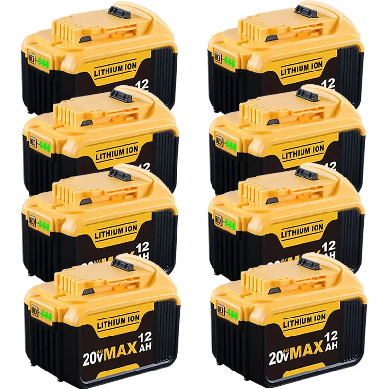 12.0Ah 8-6-4-2pack suitable for Dewalt 20Vlithium batteryMaxXR DCB200DCB201DCB203 DCB204DCB206DCB181 DCB180 wireless powertoolbattery replacement dewalt