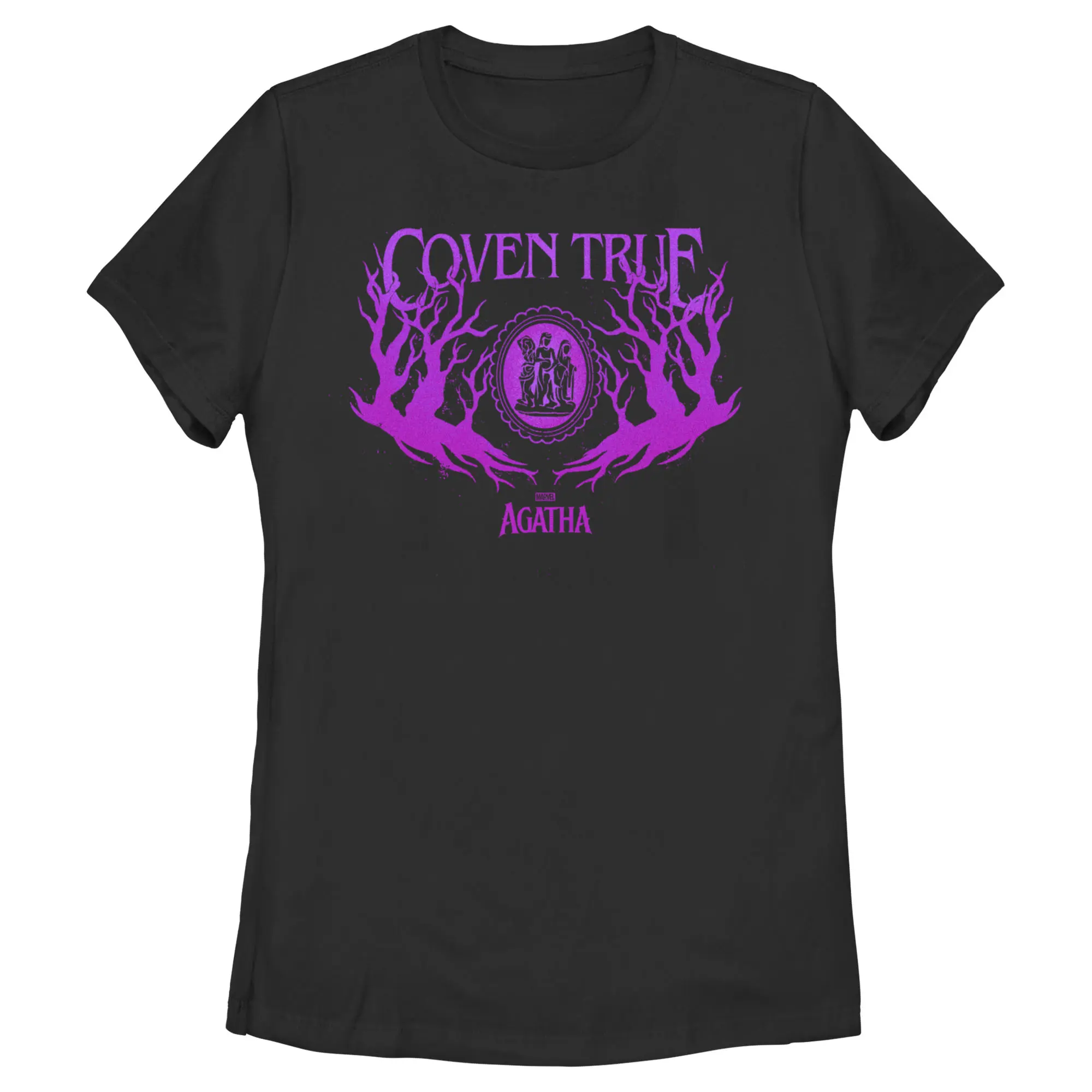 Women's Marvel Agatha All Along Coven True Short-Sleeve Casual Fit Fashion Apparel T-Shirt