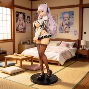 One Piece Nekomimi Cat Girl Anime Figure, Maid Outfit with Black Stockings，Anime Cat Girl Action Figure, Premium Edition for Fans & Collectors，Cat Girl Statue, Nekomimi Bishoujo Figure with Black Stockings