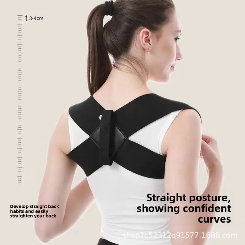 Posture Corrector Brace - Invisible Open-Shoulder Posture Support Belt with Breathable Design for Chest Expansion and Back Straightening
