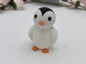 Cute Baby Penguin 3D Printed Animal Figurine 3 Inches Tall Perfect for Shelves Desks or Coffee Tables Great Conversation Starter