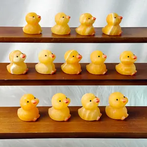 1 Count  Yellow Calcite Carving  around 64g  For Home Decor