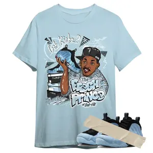 Shirt To Match Foamposite One Psychic Blue - Fresh Sneaker 90s Graphic