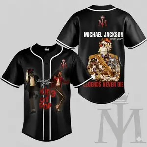 Michael Jackson MJ Baseball Jersey Vintage Style Fan Shirt, King of Pop Baseball Jersey, Gift for Fans