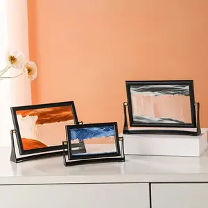 2025 Deep Sea Beach Quicksand Art Timer - Rotating Square Glass Timer for Home and Office Decor, Unique Room Decor bauble , Novel Gift for Valentine's Day bauble Colorful target santa christmas Ornaments