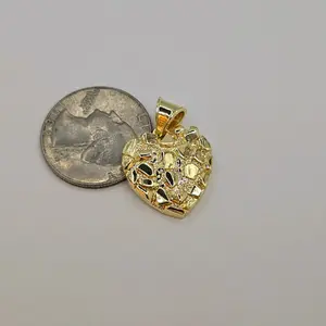 Heart fashion style PENDANT ONLY BIG  size Nugget * gold-plated