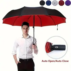 Automatic Folding Large Dual-Layer Umbrella, Waterproof Windproof, Outdoor Sun Protection, Home Entertainment, Two-Use Shade Umbrella, Sunshade Umbrella, Double Sided Umbrellas, UV Umbrella