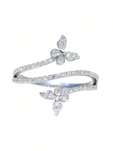 1 PC Luxury Cubic Zirconia Ring For Women For Wedding Engagement Party Jewelry Valentine's Day Gift