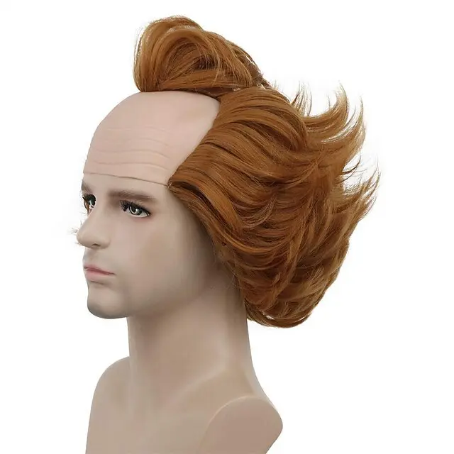 Pennywise Horror Glueless Synthetic Wig - Unisex Short Artificial Fake Wig, Model DM126, Lightweight Costume Accessory for Halloween Cosplay Role Playing, Horror Theme Outfits