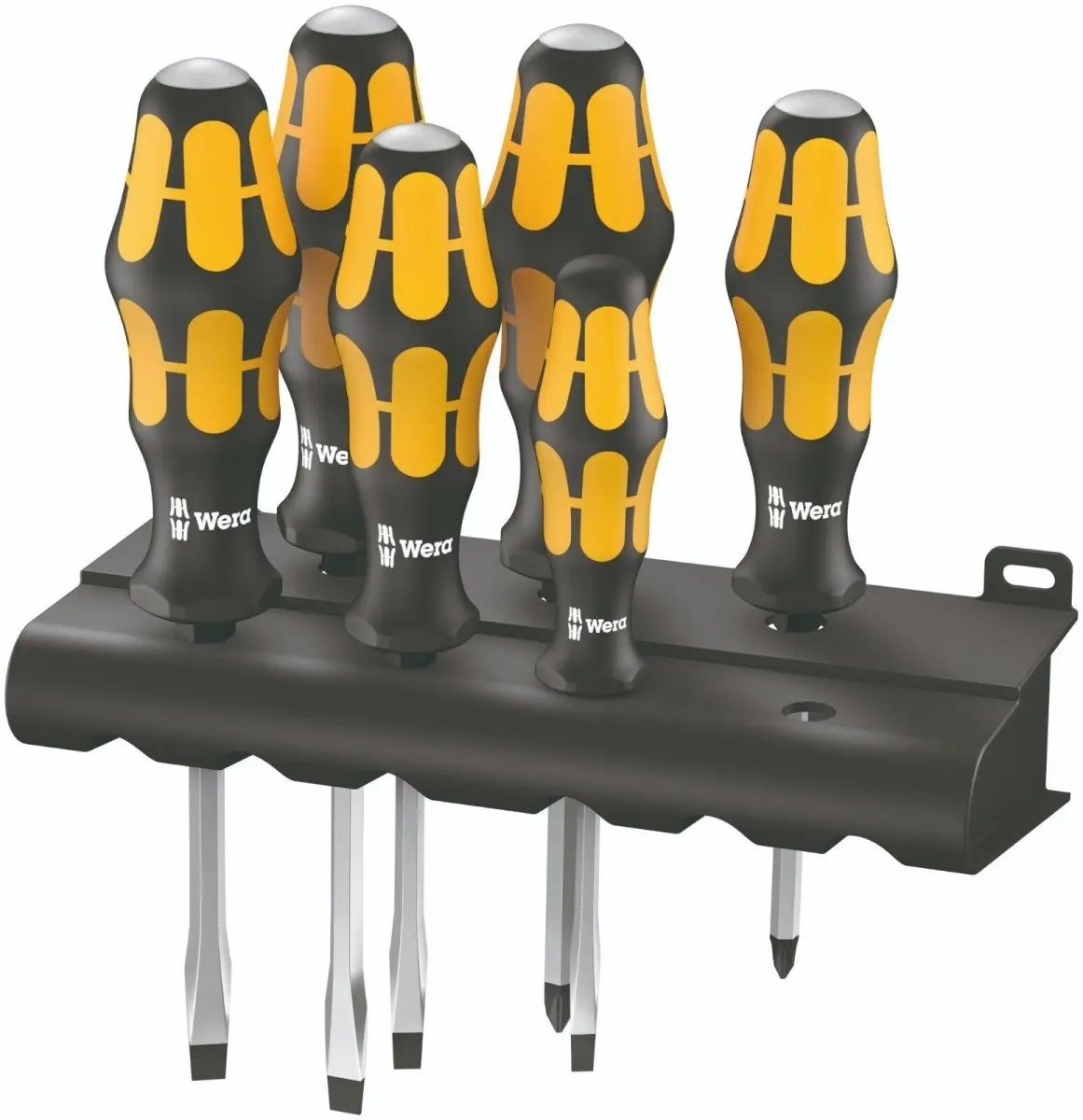 Wera 932/918/6 Kraftform Chiseldriver Screwdriver Set With Rack 05018287001