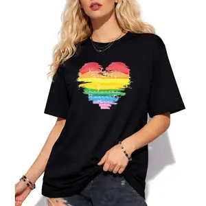 Pride Shirt with Multi-Rainbow Design Including LGBT and Transgender Symbols