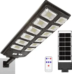 Solar Street Lights Outdoor Waterproof, Solar Powered Street Lights with Remote Control, Dusk to Dawn Solar Flood Light Motion Sensor Solar Parking Lot Lights for Yard, Deck, Garden, TikTokShopBlackFriday