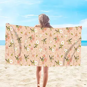 Summer Oversized Microfiber Beach Towels 29.5"x59" Non-Fading Striped Patterns Quick-Dry Sandproof Beach Mat for Travel Swimming Pool Cruise Essentials Summer Vacation