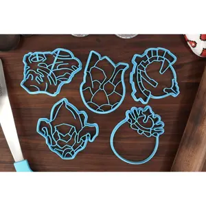 Tears of The Kingdom Items Cookie Cutters - Bomb Flower, Brightbloom Seed, Giant Brightbloom, Large Zonaite, Zonai Charge