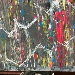 Batman Abstract Painting - Vibrant Colors & Dynamic Brushstrokes for Modern Home Decor