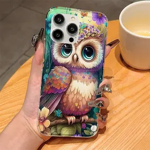 Cute Owl Pattern Protective Durable Phone Case, Decorative Phone Protector Cover, Phone Accessories Compatible with iPhone 6 7 8 X 11 12 13 14 15 Pro Max, Casing
