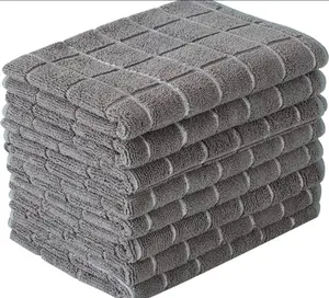 8-Pack of 26 X 18” Microfiber Kitchen Rags - Absorbent, Lint-Free, Versatile Cleaning Cloth Towel Set with Scrubbing Side for Dishes & All-Purpose Use