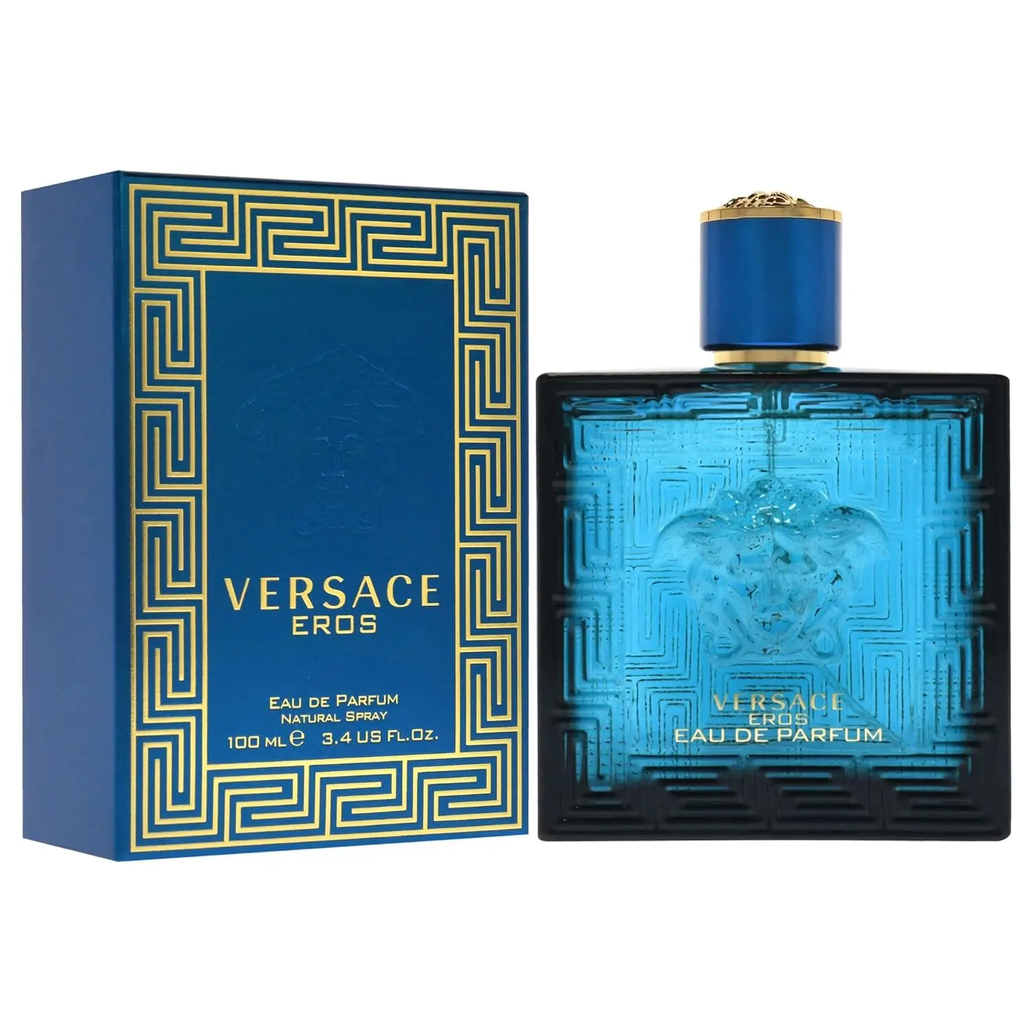 Versace Eros Eau de Parfum Spray 3.4 Oz 100 Ml - Fresh Woody Scent Versace Eros Eau de Parfum Spray 3.4 Oz 100 Ml - Fresh Woody Scent