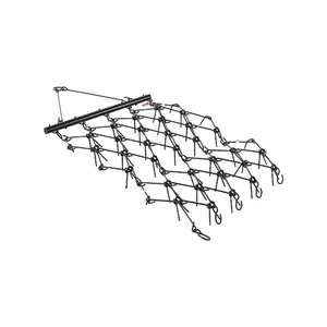 VEVOR Drag Harrow, 4 ftx 5.6 ft Durable Chain Harrow with 80 Sharp Teeth, Suitable for ATV UTV Tractor, Ideal for Soil Preparation, Seeding, Smoothing Landscapes, and Yard Gravel Driveway Maintenance
