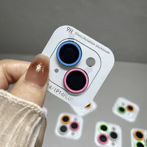 Luminous Lens Protector For IPhone 17 16 15 14 Plus Full Cover Camera Lens Glass For  Ceramic Lens Rings
