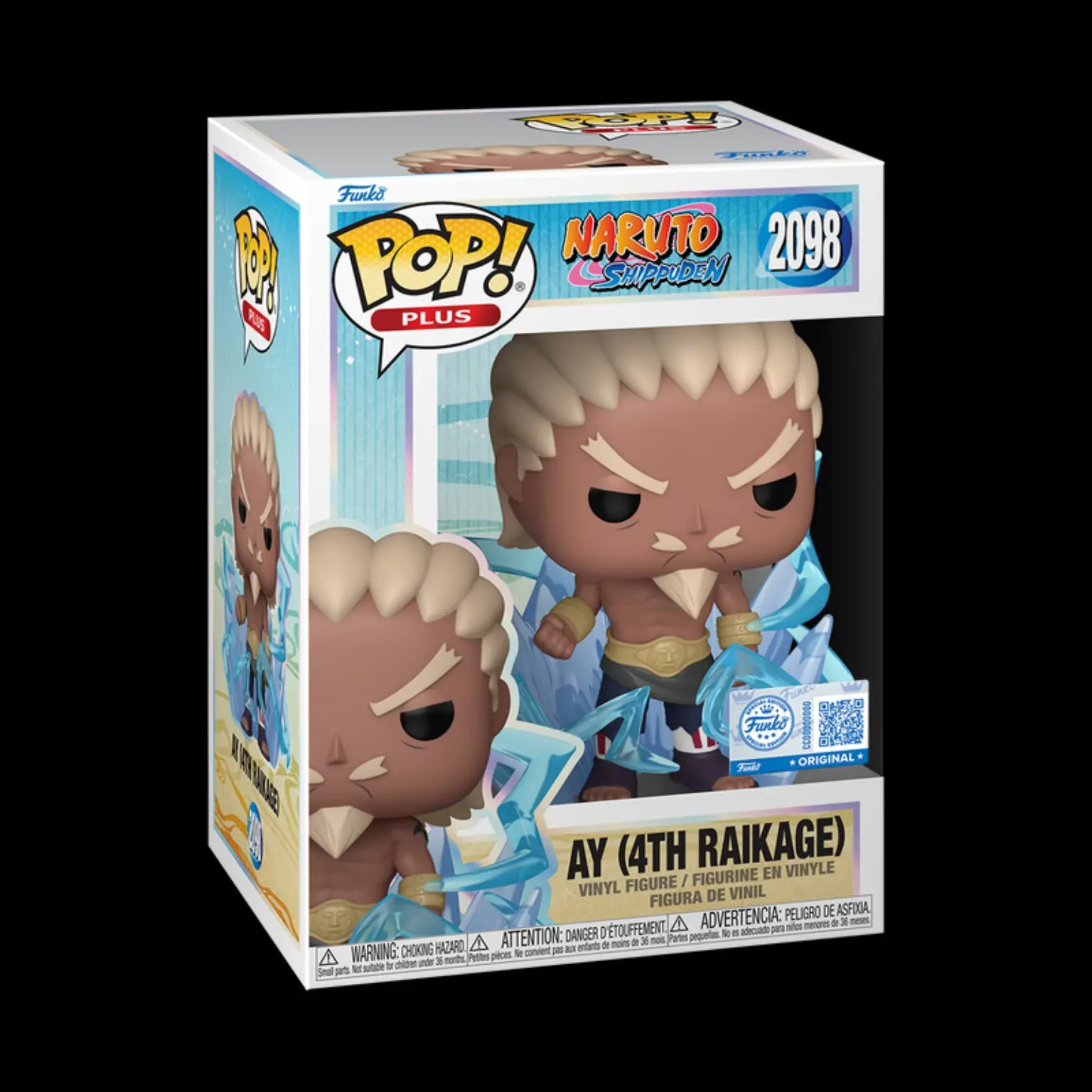 Funko Pop! Plus Art Toy - New Naruto Shippuden 4th Raikage Ay Vinyl Figure #2098, TV/Movie Character with Dynamic Lightning Effects