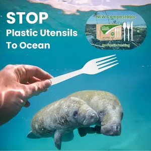 Biocean 100% Compostable Eco-Friendly Knives | 1000 Count | Plastic-Free | Biodegradable Cutlery | Perfect for BBQ, Party, Picnic