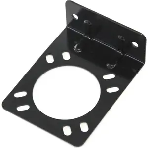 Trailer Wiring Harness Mounting Bracket for 7 Way RV Blade 7 Pin Truck Vehicle End Plug Mount Connector Coated Steel