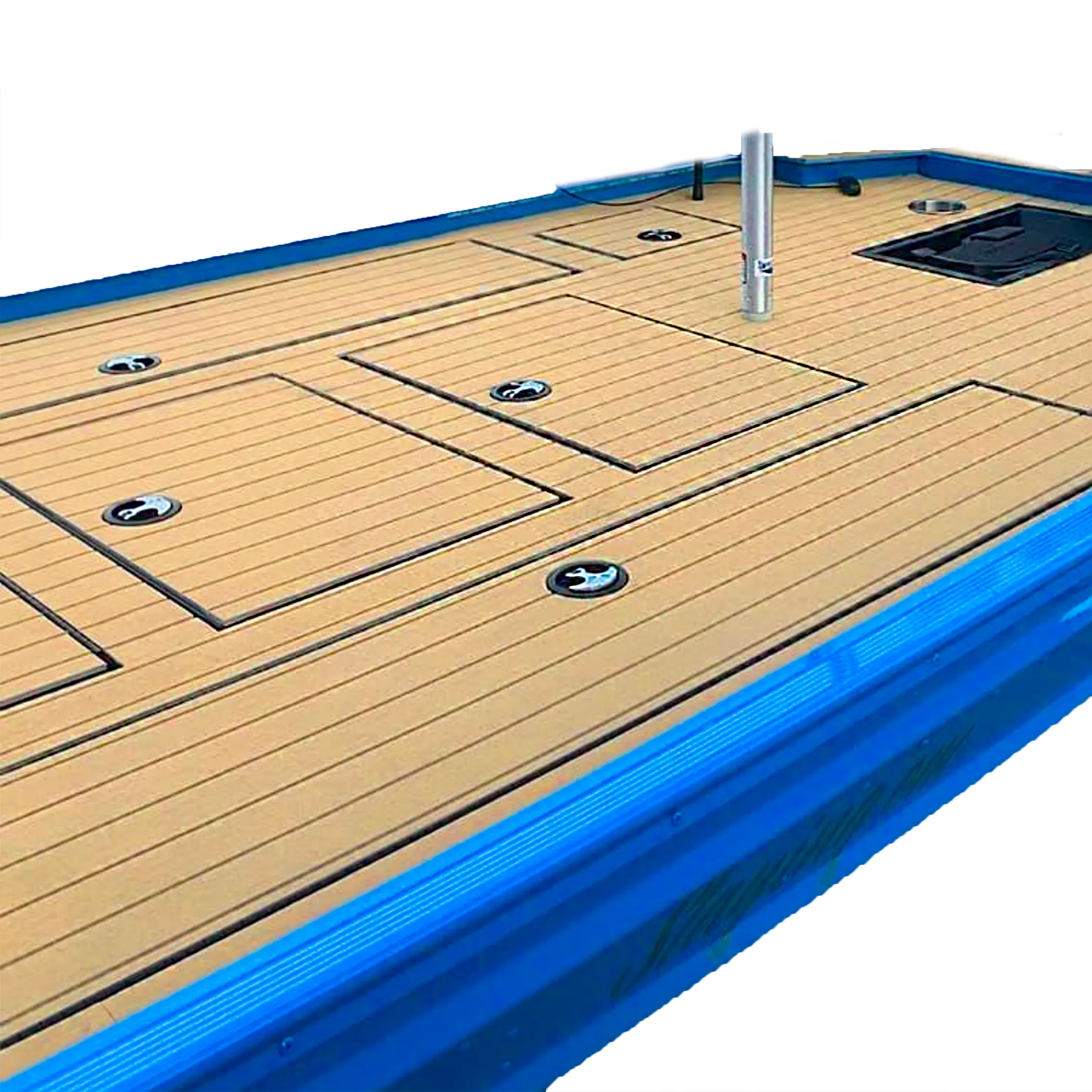 Hydro-turf 2 Tone Wide Groove Teak Cut