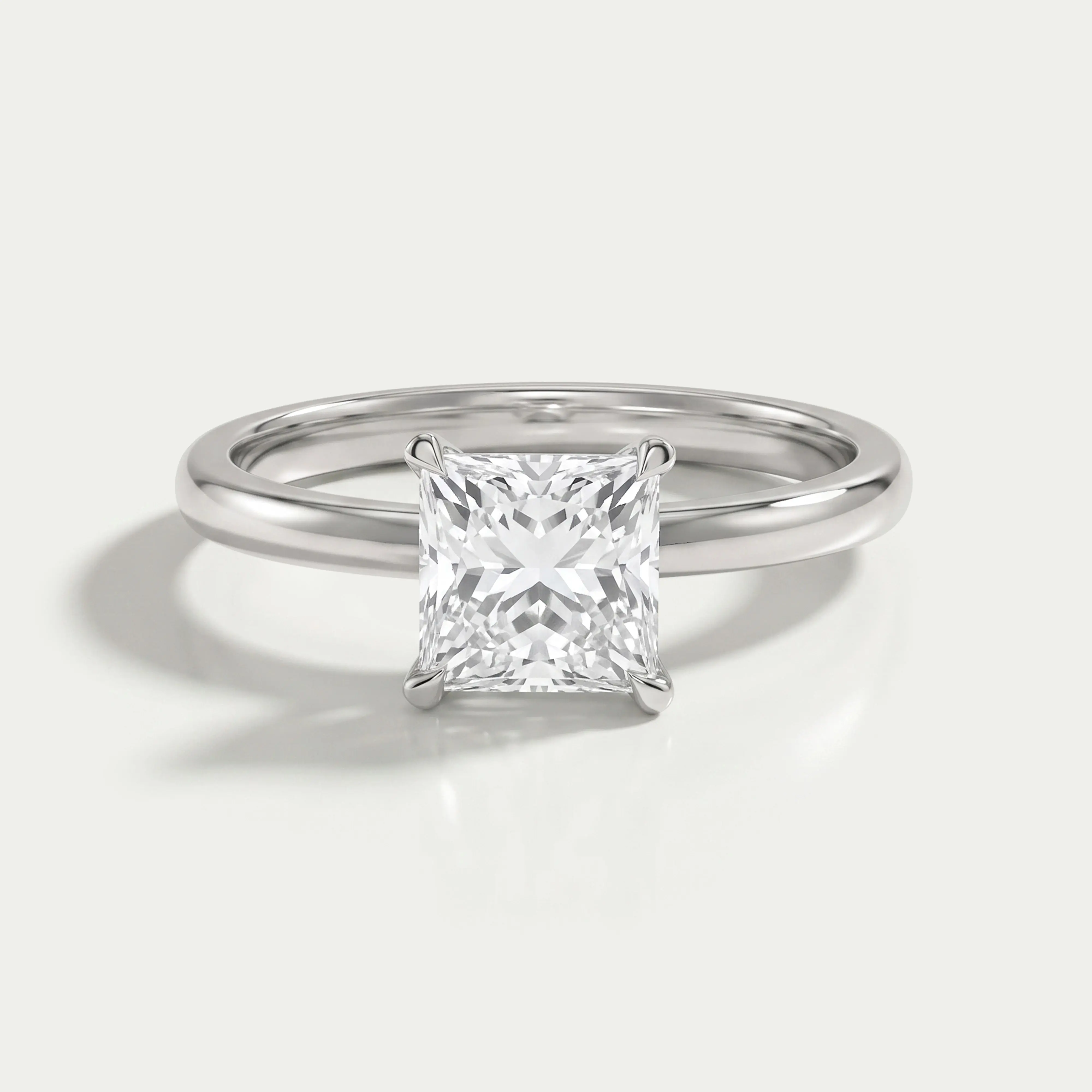 Princess Certified Lab Diamond Solitaire Ring
