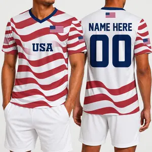 [Custom Name] USA Soccer World Jersey 3D Custom Name Number, USA Soccer Jersey For Men Women, Custom USA Jersey Shirt, USA Football Jersey Fan Gift