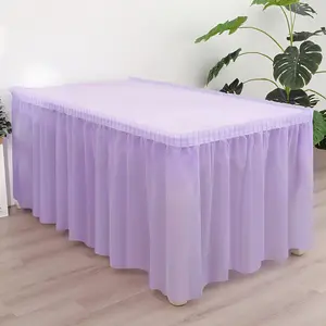 2-piece premium solid color disposable tablecloth set - elegant rectangular tablecloth with long skirt, suitable for relaxed parties and banquets - perfect for fashionable celebration events