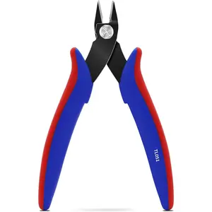 Flush Wire Cutters - Small Diagonal Cut Pliers Side  Snips Bulk -  Clippers for Zip Tie Plastic Model  Printer - Mini Nippers for Crafting Electrical  Making