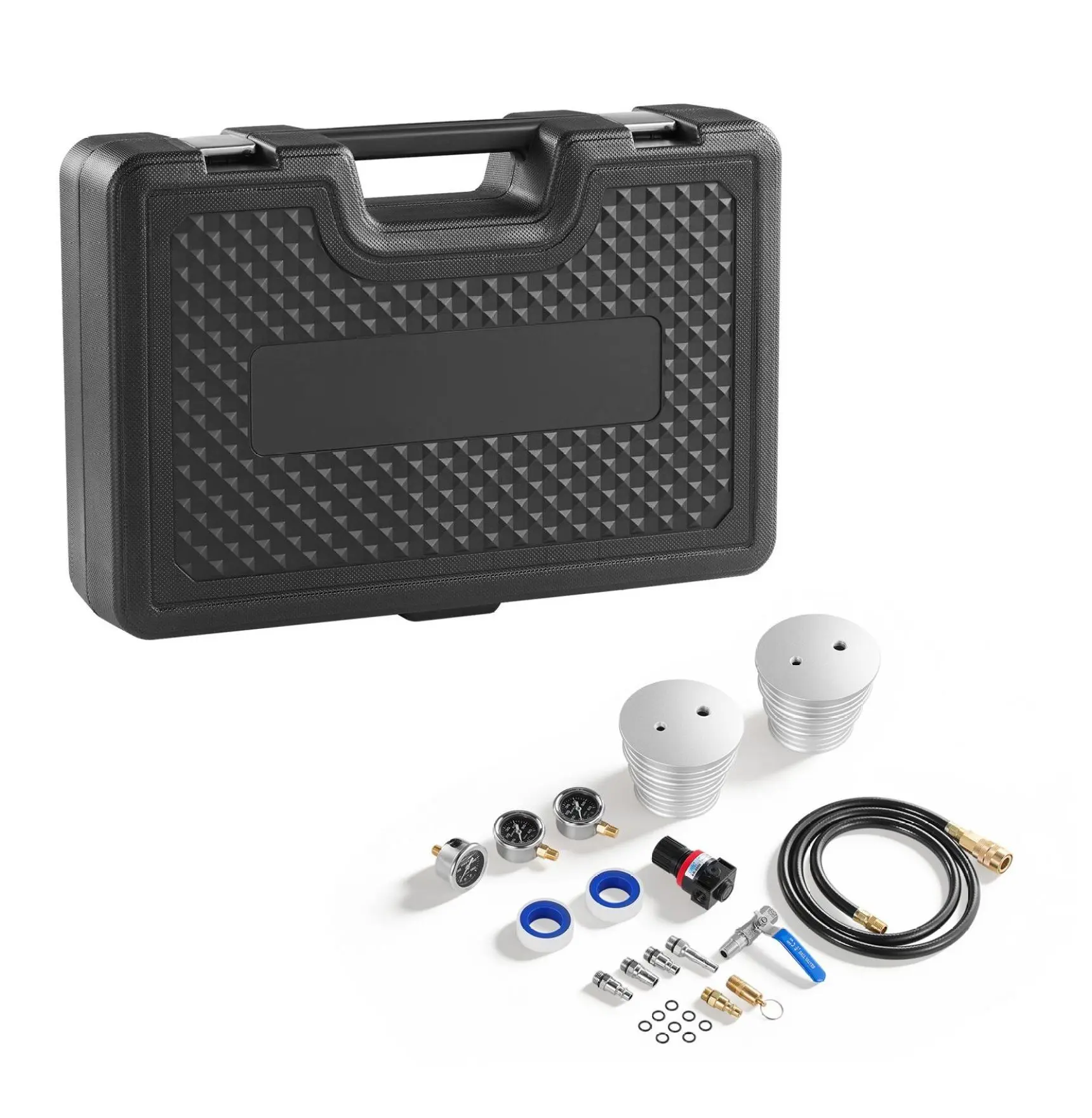 Turbo Boost Leak Tester Kit - 3/3.5/4 Inch Pipe, 0-150 PSI & 0-60 PSI Gauges - Diesel Turbo Leakage Tester for Trucks, SUVs - Turbo System Diagnostic Tool Default